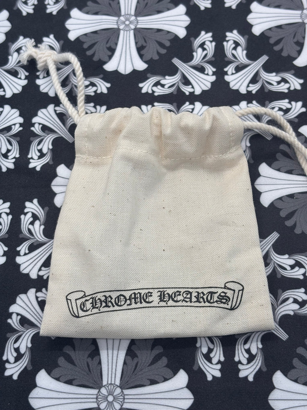 Chrome Hearts Black Fleur Silichrome Necklace