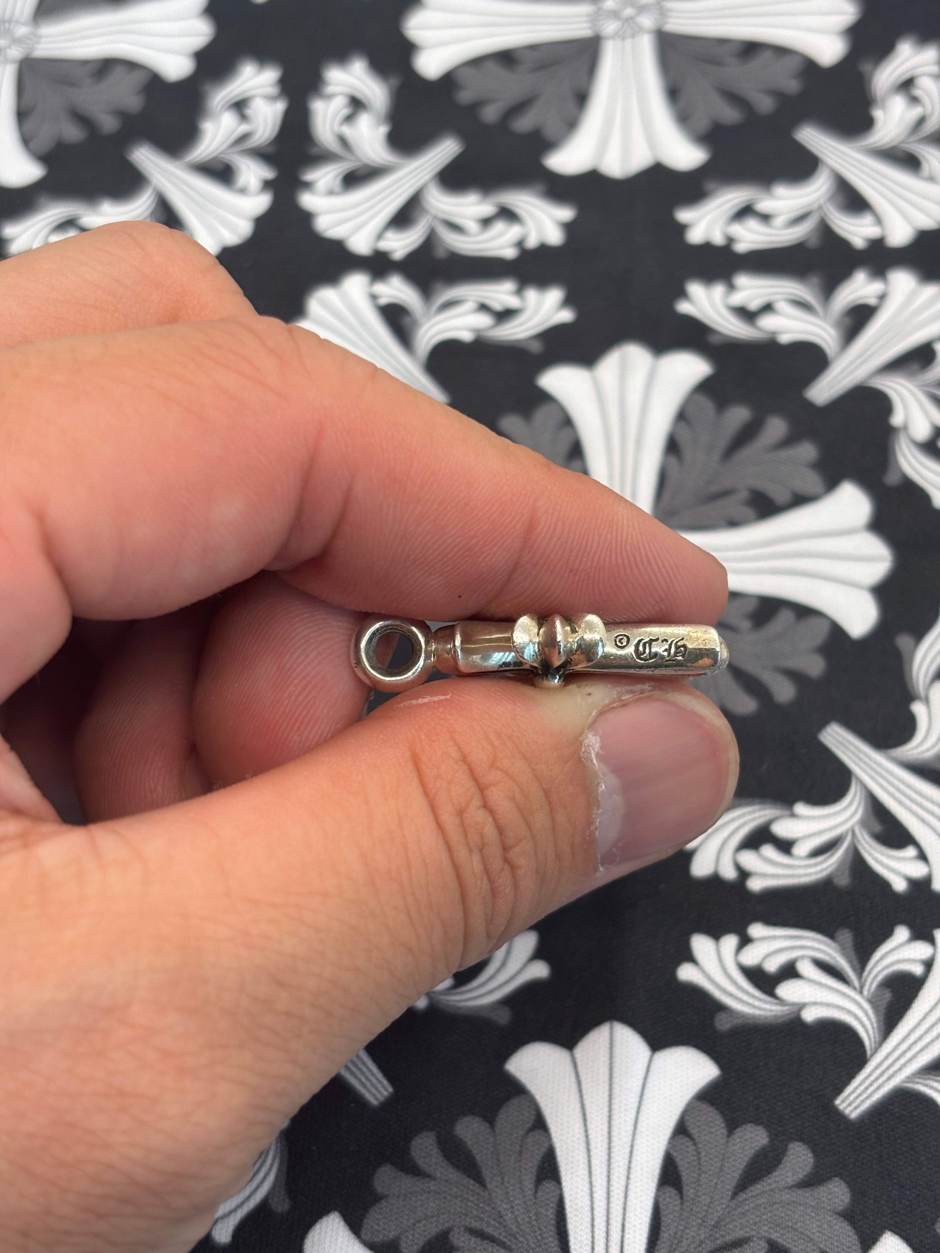 Chrome Hearts Pink Sapphire Tiny Cross