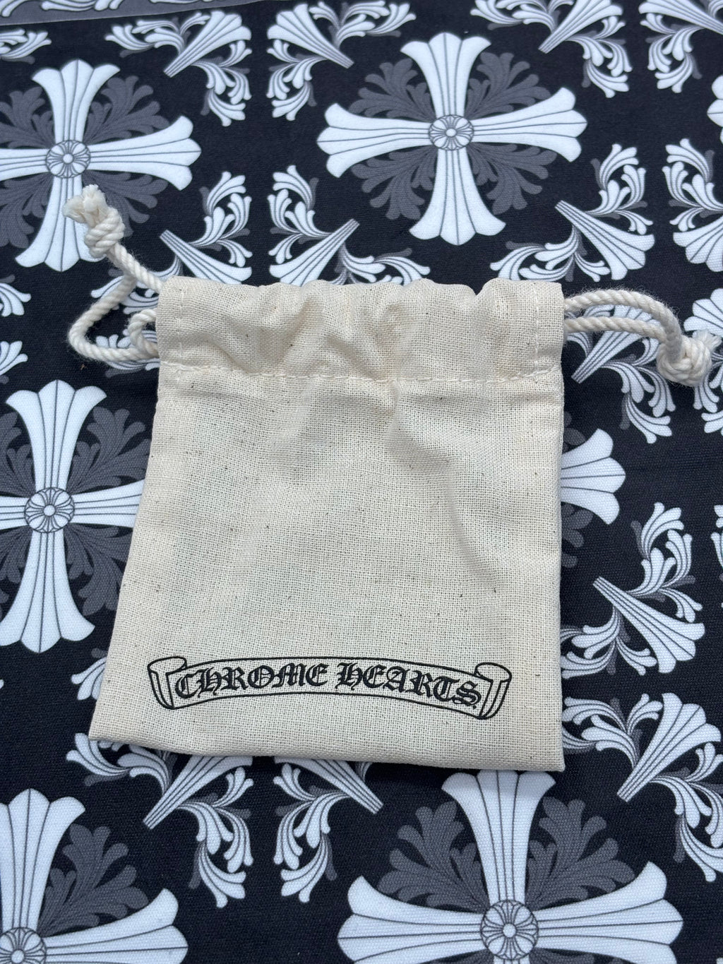 Chrome Hearts Fleur Red Silichrome Necklace