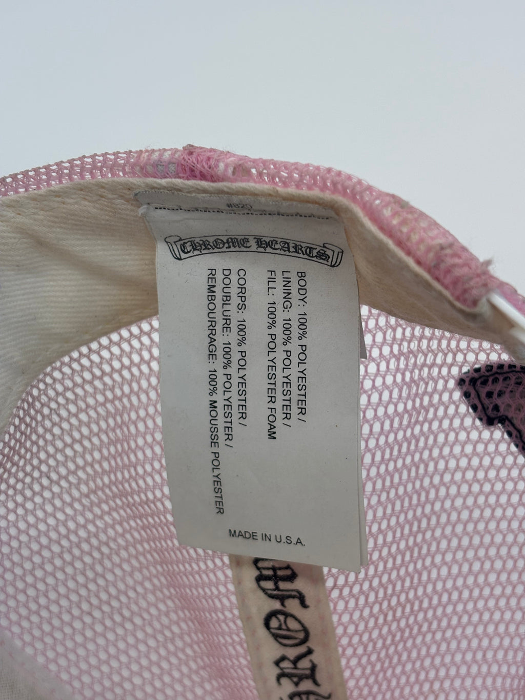 Chrome Hearts Pink Trucker Hat