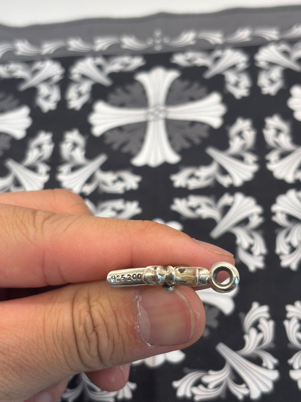 Chrome Hearts Pink Sapphire Tiny Cross