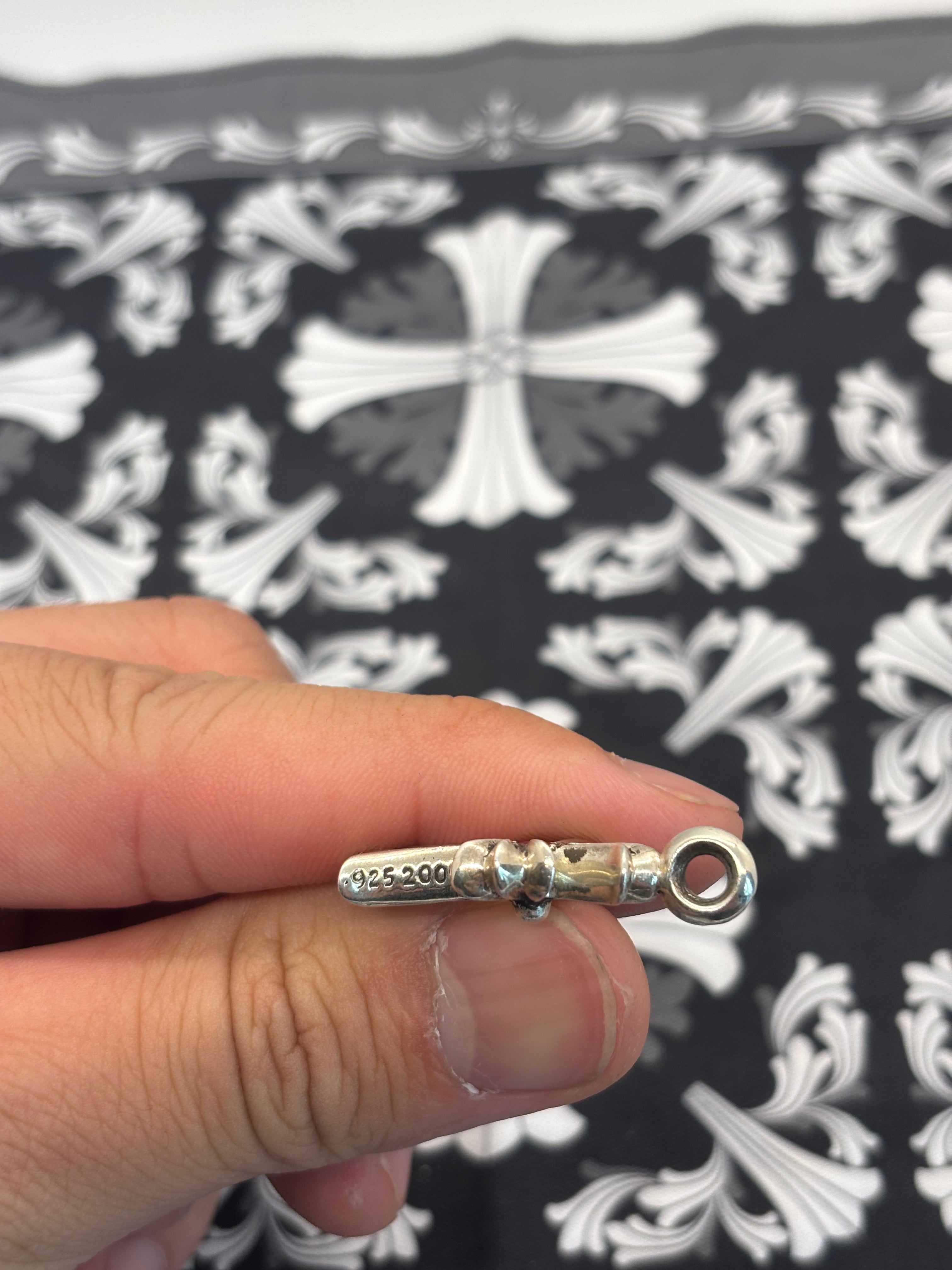 Chrome Hearts Pink Sapphire Tiny Cross