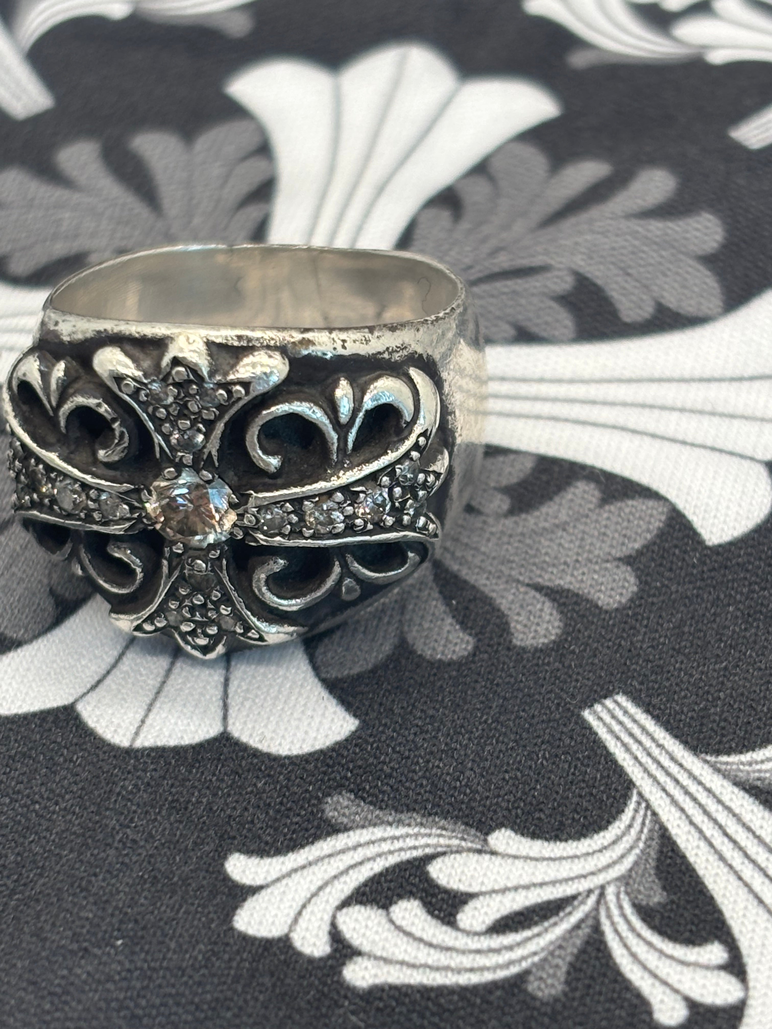 Chrome Hearts Factory Set Diamond Keeper Ring