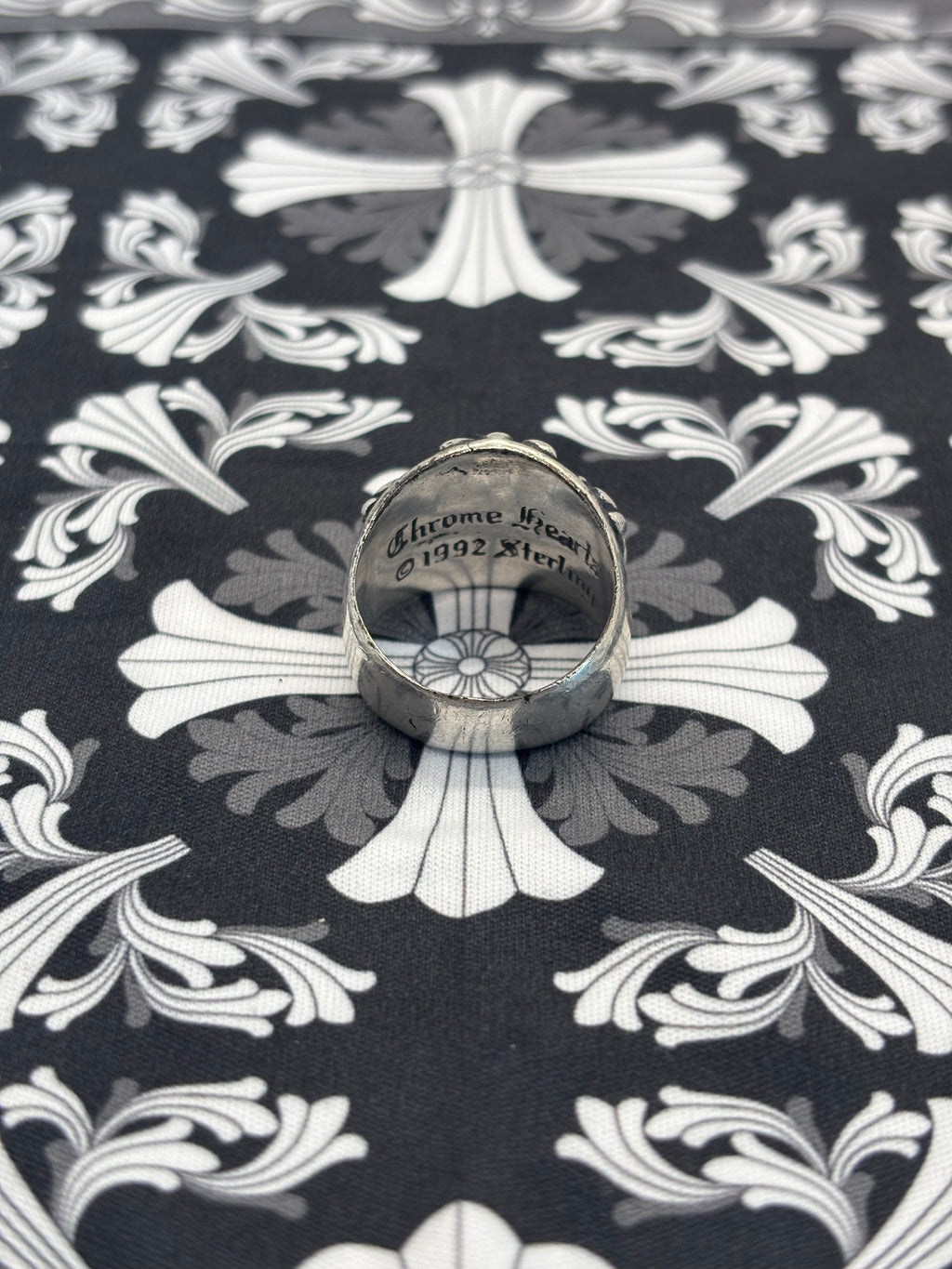 Chrome Hearts Factory Set Diamond Keeper Ring