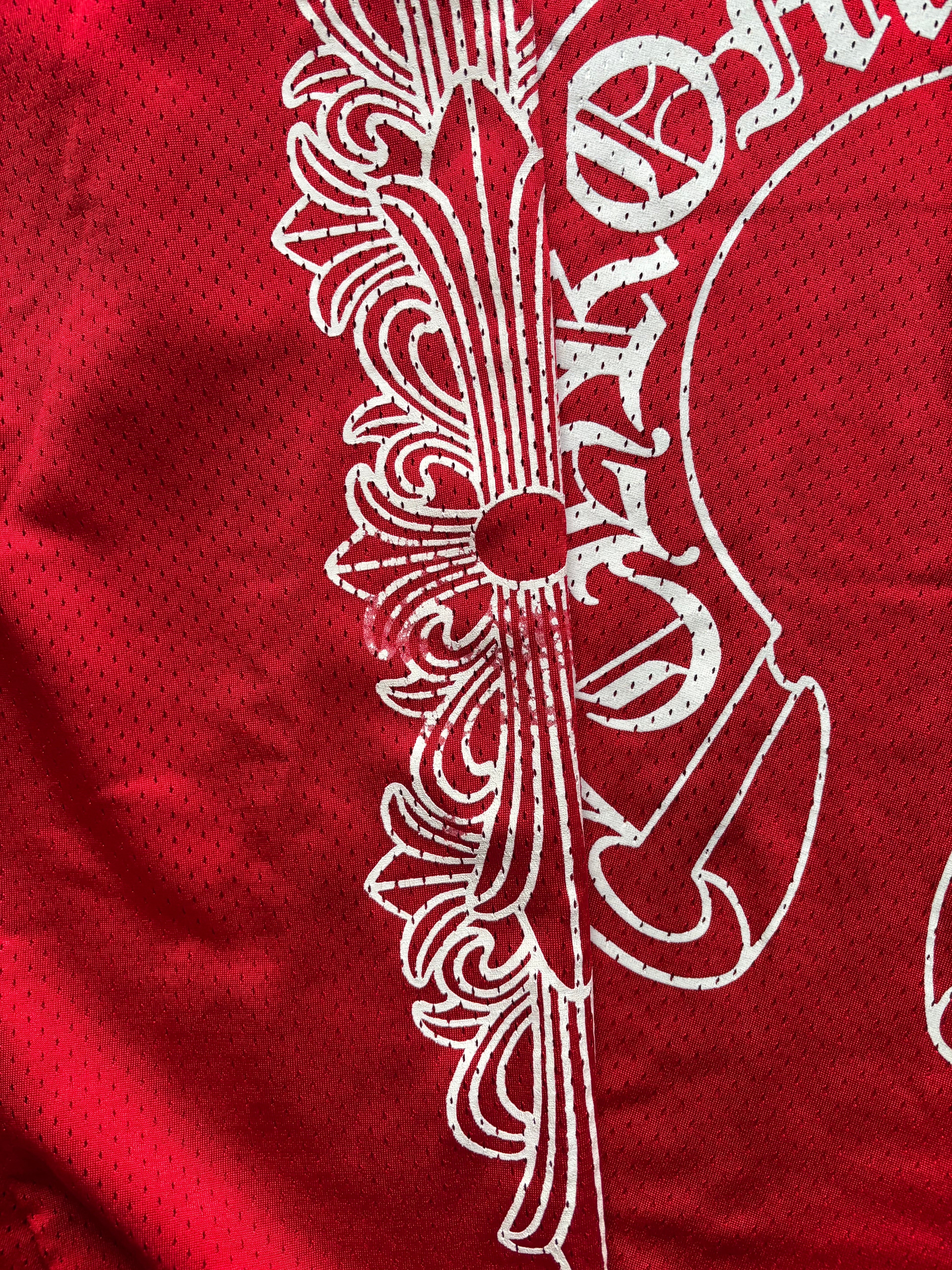 Chrome Hearts Matty Boy Form Red Mesh L/S Jersey