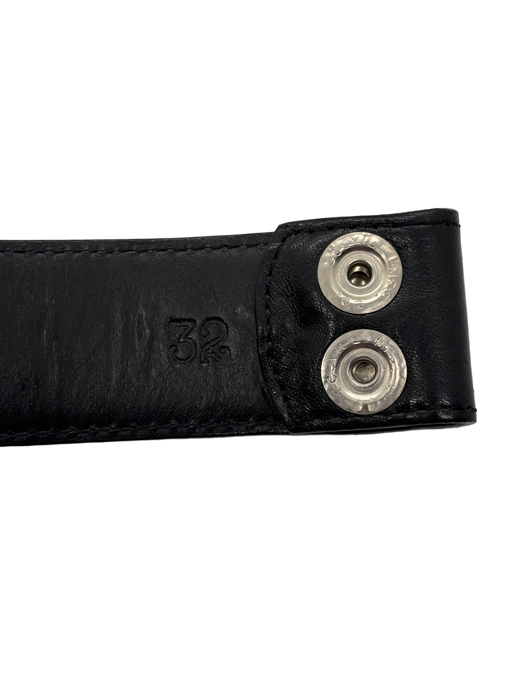 Chrome Hearts Black Leather Belt Strap