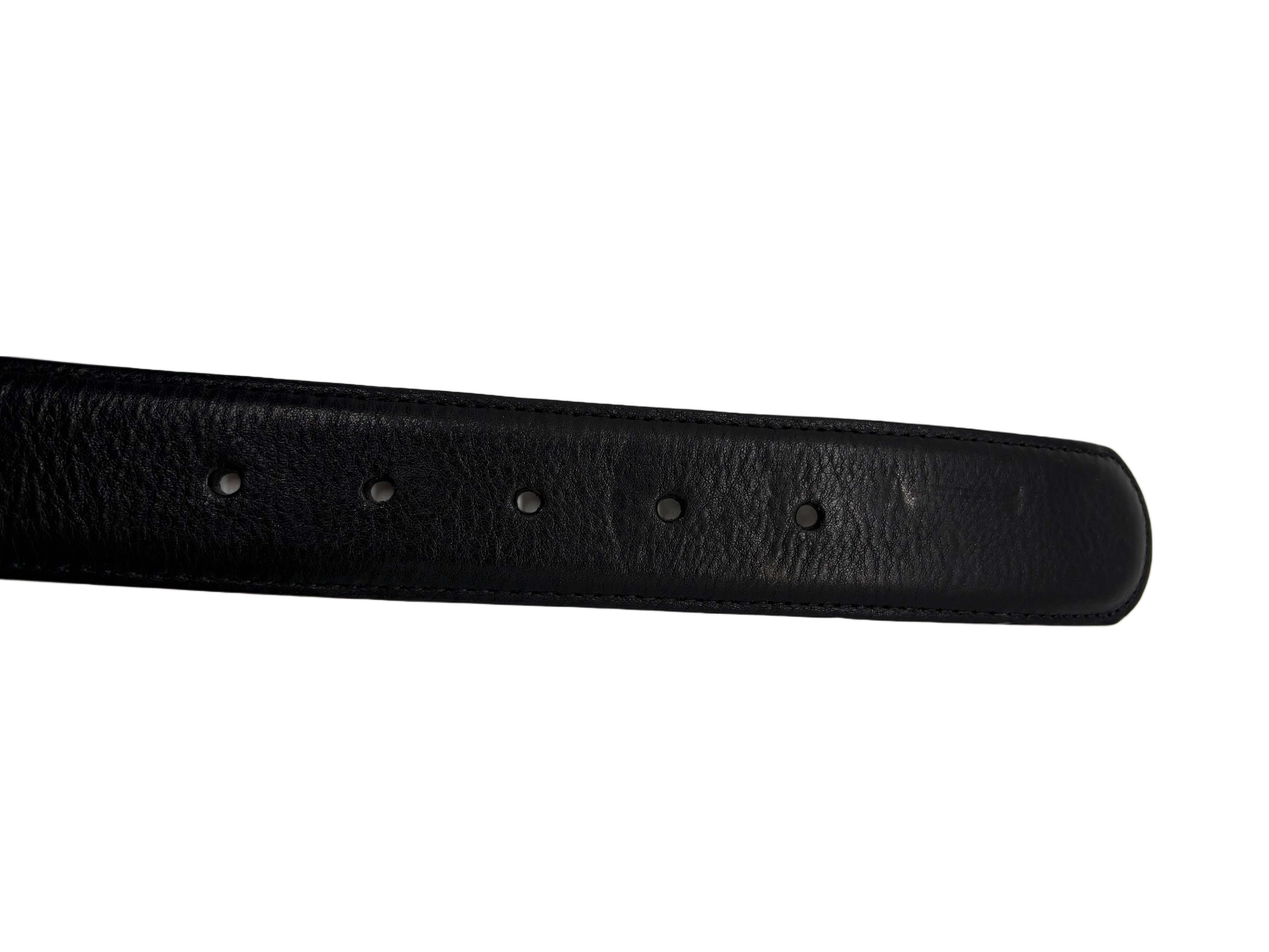 Chrome Hearts Black Leather Belt Strap