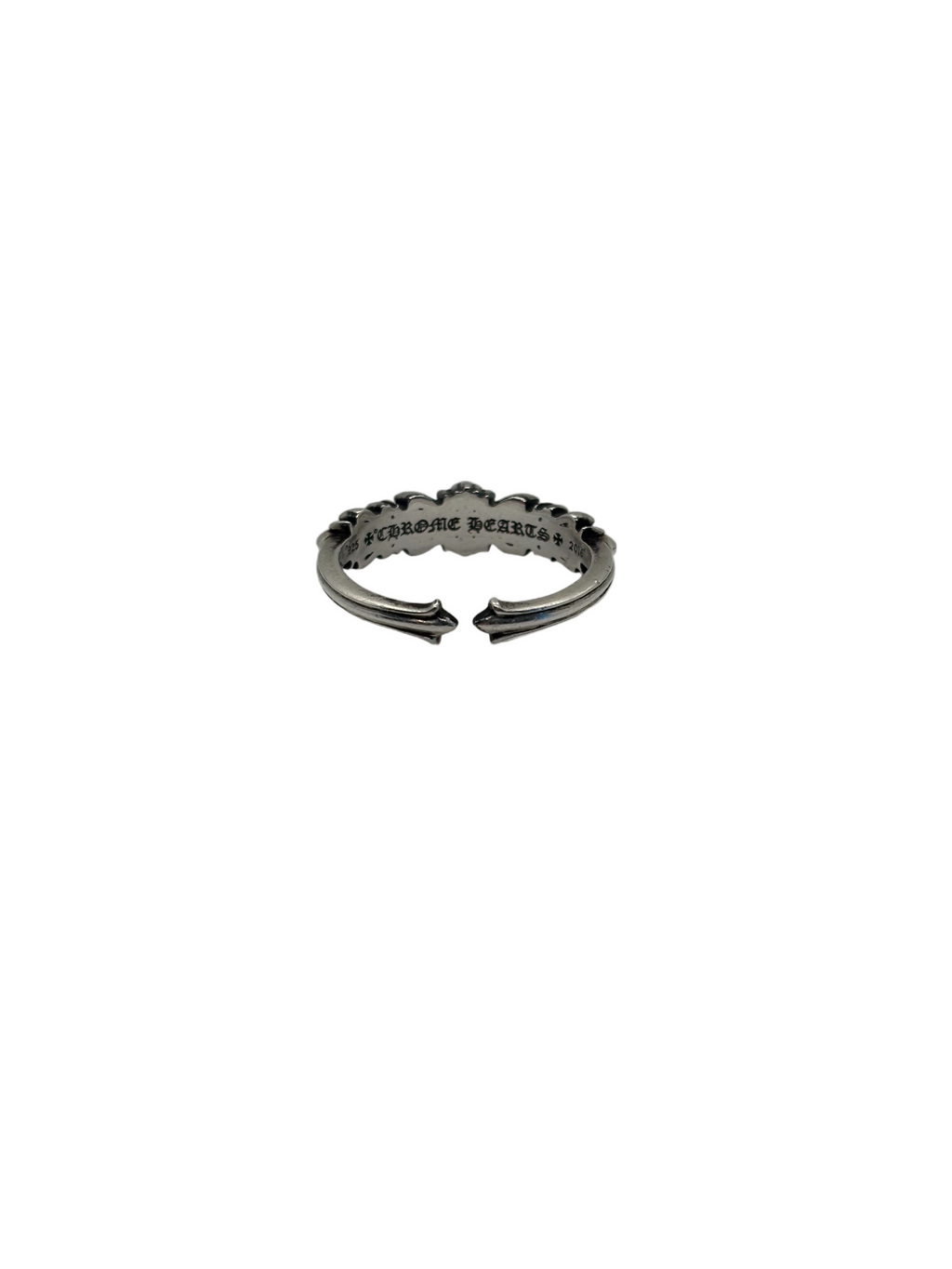 Chrome Hearts Diamond Paved Tiny Double Floral Ring