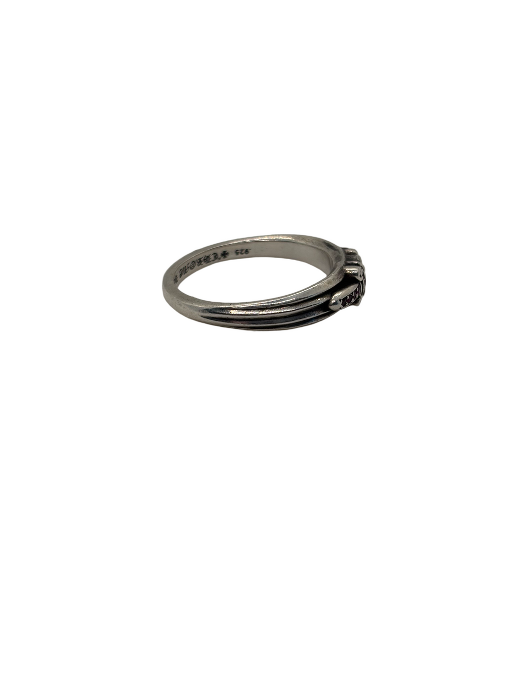 Chrome Hearts Ruby Mini Dagger Ring
