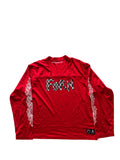 Chrome Hearts Matty Boy Form Red Mesh L/S Jersey
