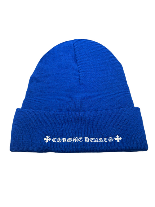 Chrome Hearts Blue Logo Beanie